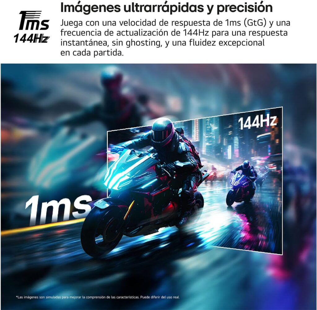 LG 32G810SA-W Monitor Ultragear velocidad de respuesta